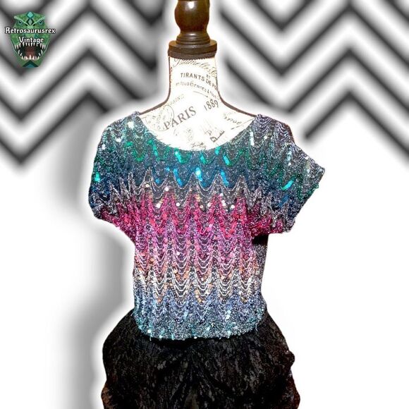 Vintage Sequin Blouse - Picture 9 of 11